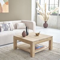 Mesa de Centro de Madera de Teca Maciza