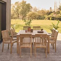 Salón de Jardín Cuadrado de Teca para 8 Personas