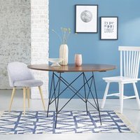 Mesa Redonda de Comedor de Madera Mindy para 4 Personas