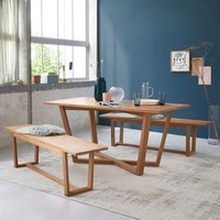 Mesa de Comedor de Madera Teca Maciza para 8 Personas