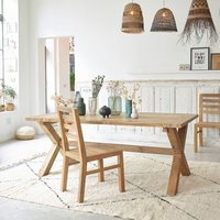 Mesa de Comedor de Teca Reciclada Maciza para 8 Personas