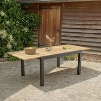 Mesa de Jardín Extensible de Aluminio y Teca