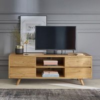 Mueble de TV de Madera Mindi Maciza 140 cm