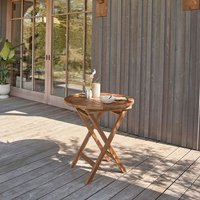 Mesa de Jardín Redonda 4 Personas Teca Maciza