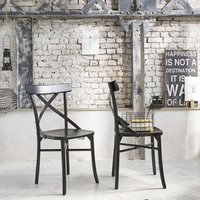 Juego de 2 Sillas Bistró Caoba