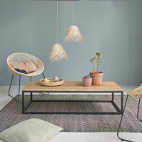 Mesa de Centro de Teca y Metal