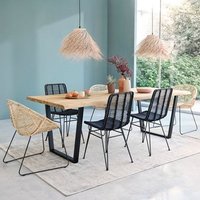 Mesa de Comedor de Teca Reciclada Maciza para 10 Personas