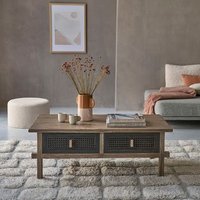 Mesa de Centro Rectangular de Madera de Pino Reciclada