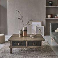 Mesa de Centro de Madera de Pino Maciza Reciclada