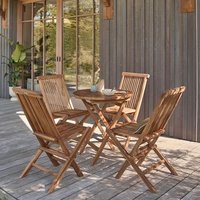 Salón de Jardín de Madera de Teca Maciza (4 Personas)