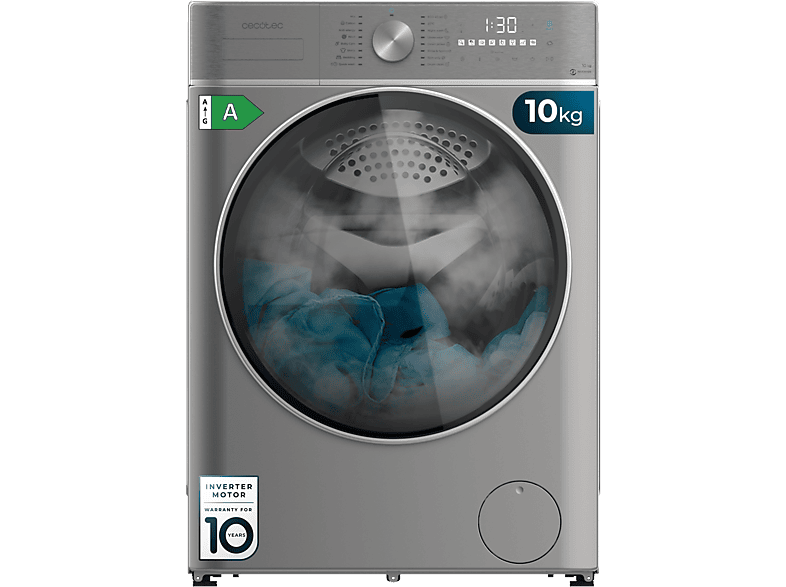 Lavadora Cecotec Bolero DressCode 10800 Inverter Steel A 10 kg 1400 rpm Motor Plus