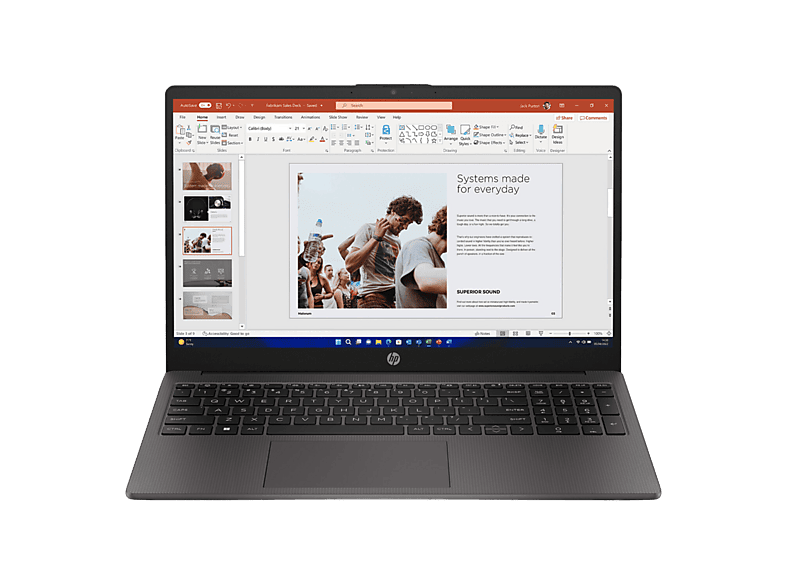 HP 255 G10 15,6" Full HD con AMD Ryzen 3 7330U, 32 GB RAM, 256 GB SSD, Windows 11 Home