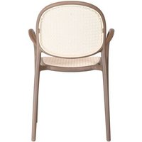 Pack de 4 sillas multiusos Masía diseño vintage con reposabrazos