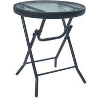 Mesa de Jardín Bistró Acero y Vidrio 40x46 cm