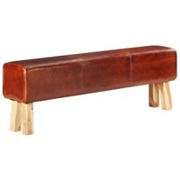 Banco Potro Gimnasio de Cuero Auténtico Madera Rogal 160 cm