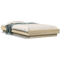 Estructura de Cama con Luces LED Madera Roble Sonoma 100x200 cm - Vidaxl