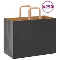 Bolsas de Papel Kraft con Asas 250 uds 32x17x25 cm Vidaxl