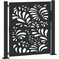 Puerta De Jardín Diseño Ondulado De Acero 105x106 Cm