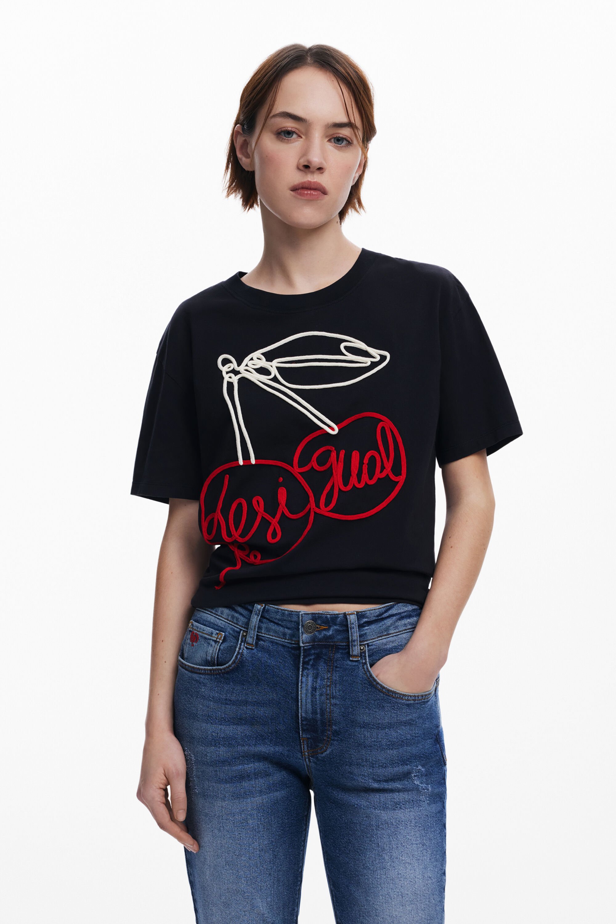 Desigual Camiseta cordón mujer