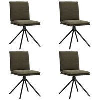 Sillas de comedor 4 uds. Cuero de ante sintético Vidaxl