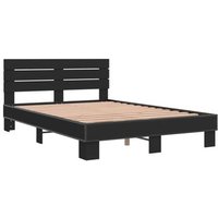 Estructura de Cama Madera Ingeniería y Metal 135x190cm Vidaxl