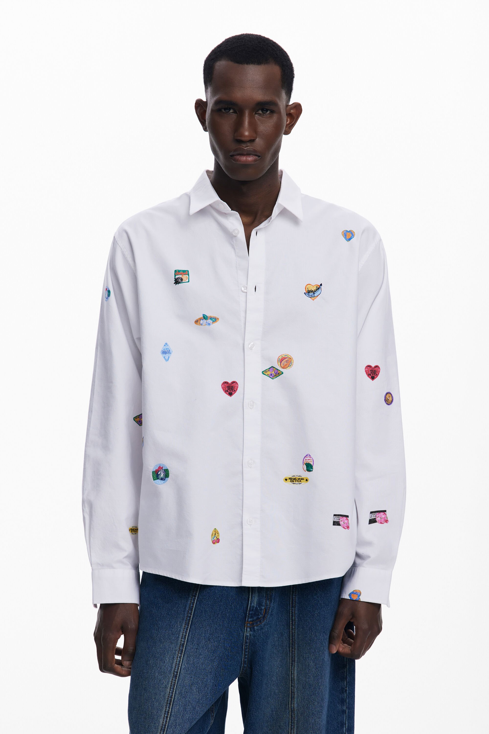 Desigual Camisa manga larga dibujos hombre