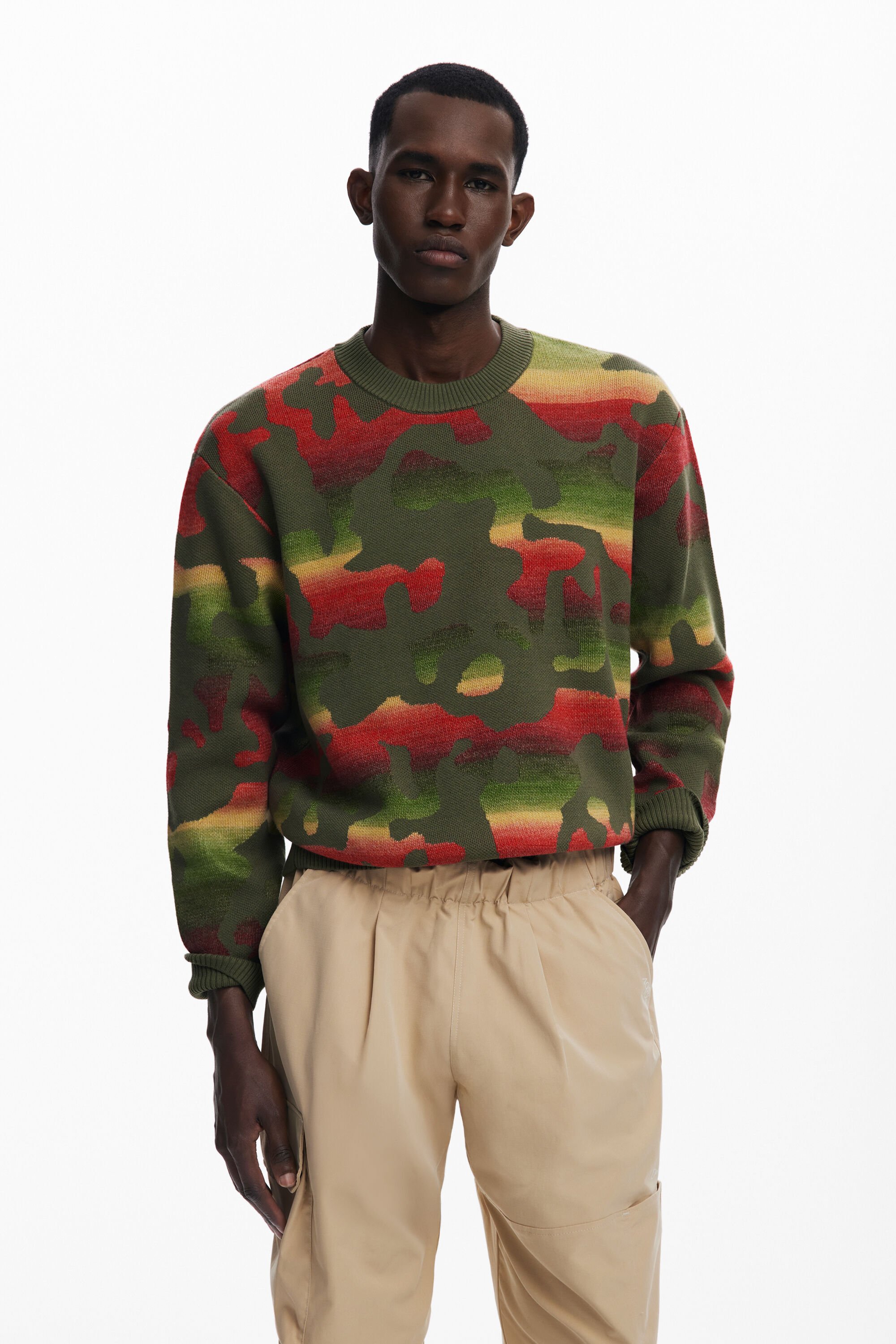 Desigual Jersey animal rayas hombre