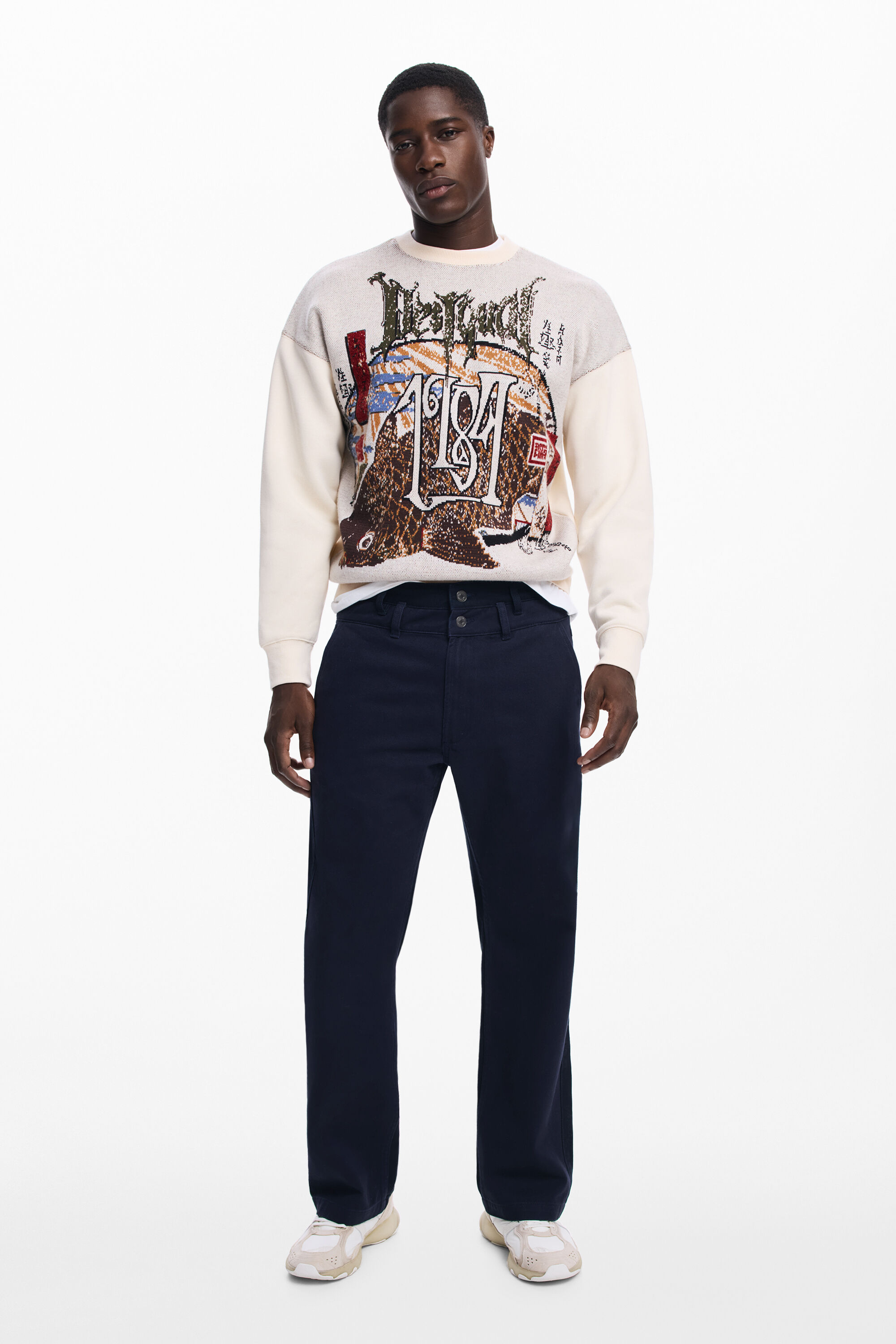 Desigual Pantalón vaquero doble cinturilla hombre