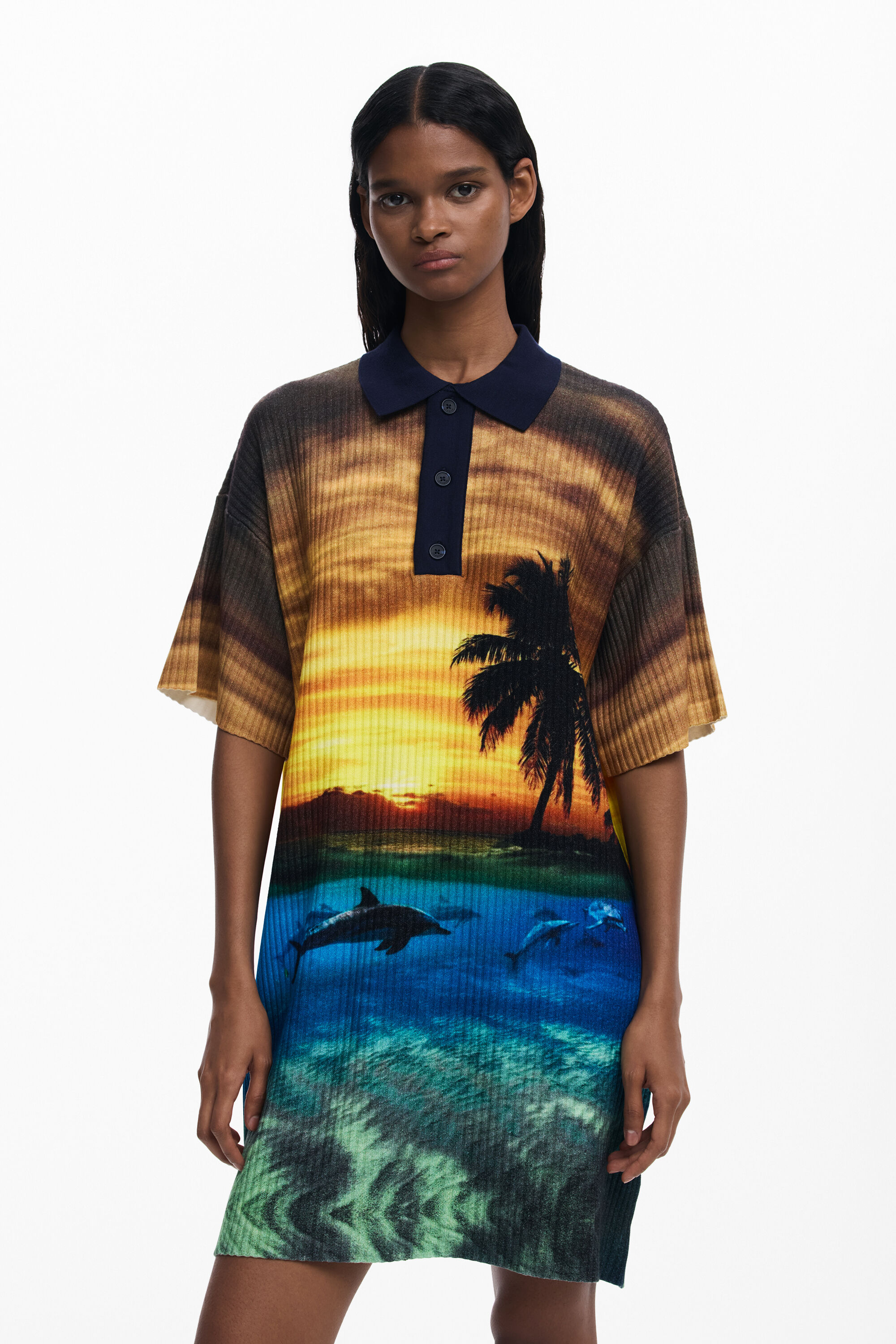 Desigual Vestido Punto Atardecer