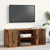 Mueble de TV Madera de Ingeniería Envejecida 100x35x40 cm