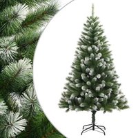 Árbol de Navidad Artificial con Bisagras y Nieve Flocada 150 cm - Vidaxl