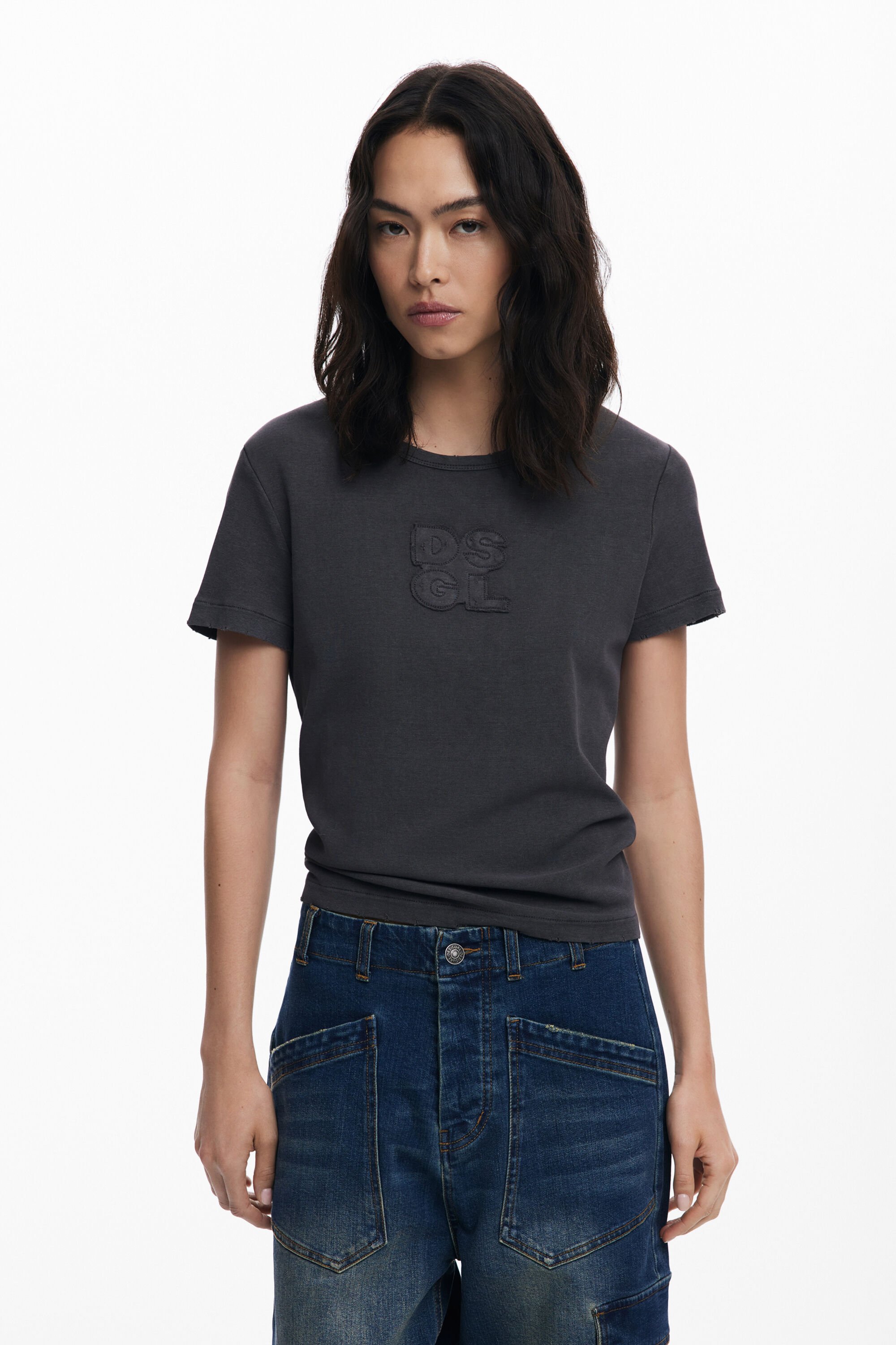 Desigual Camiseta logo rotos para hombre