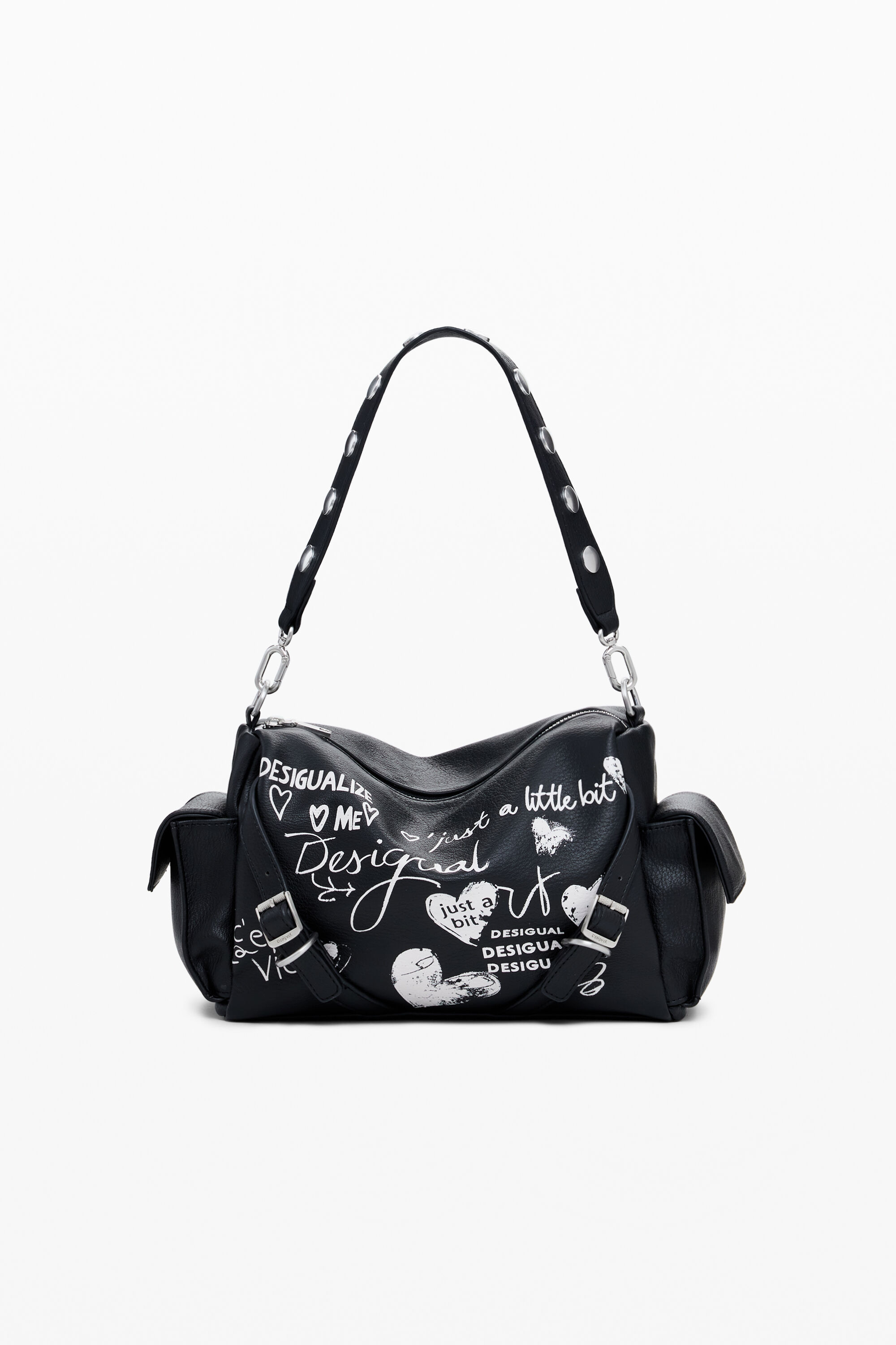 Bolso Desigual Mediano con efecto piel y letras