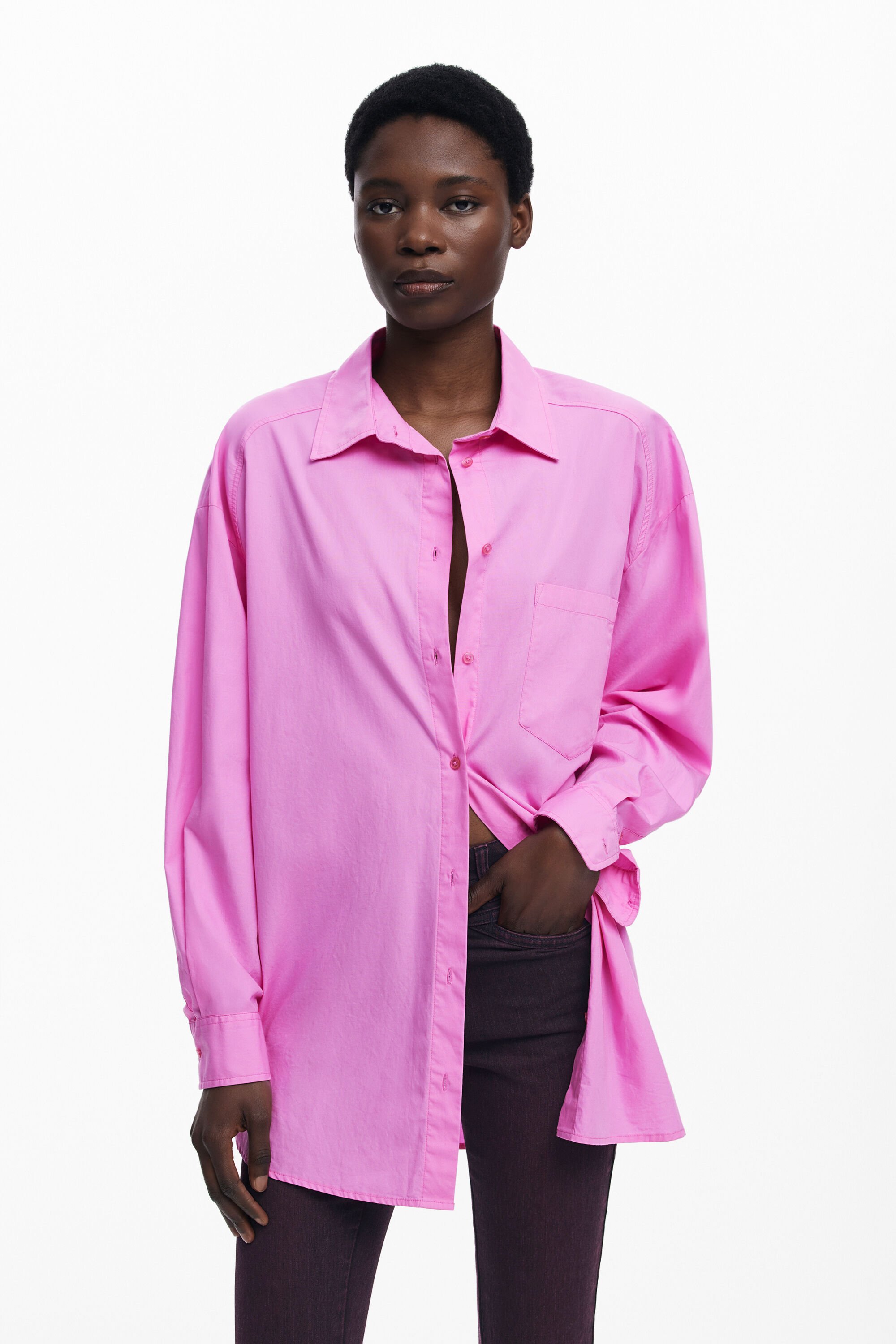 Desigual Camisa oversize con viñetas para hombre