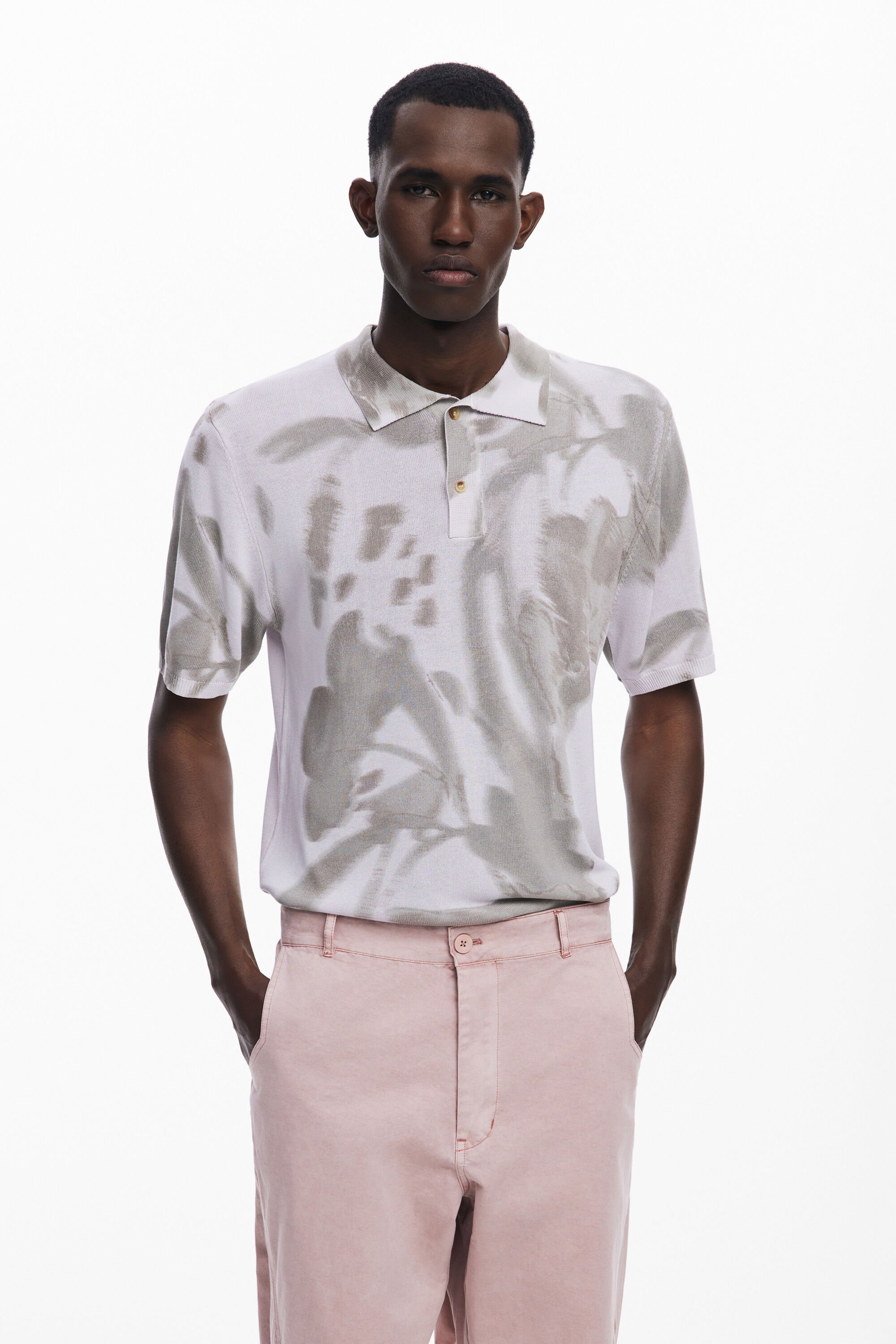 Desigual Polo manga corta abstracto hombre