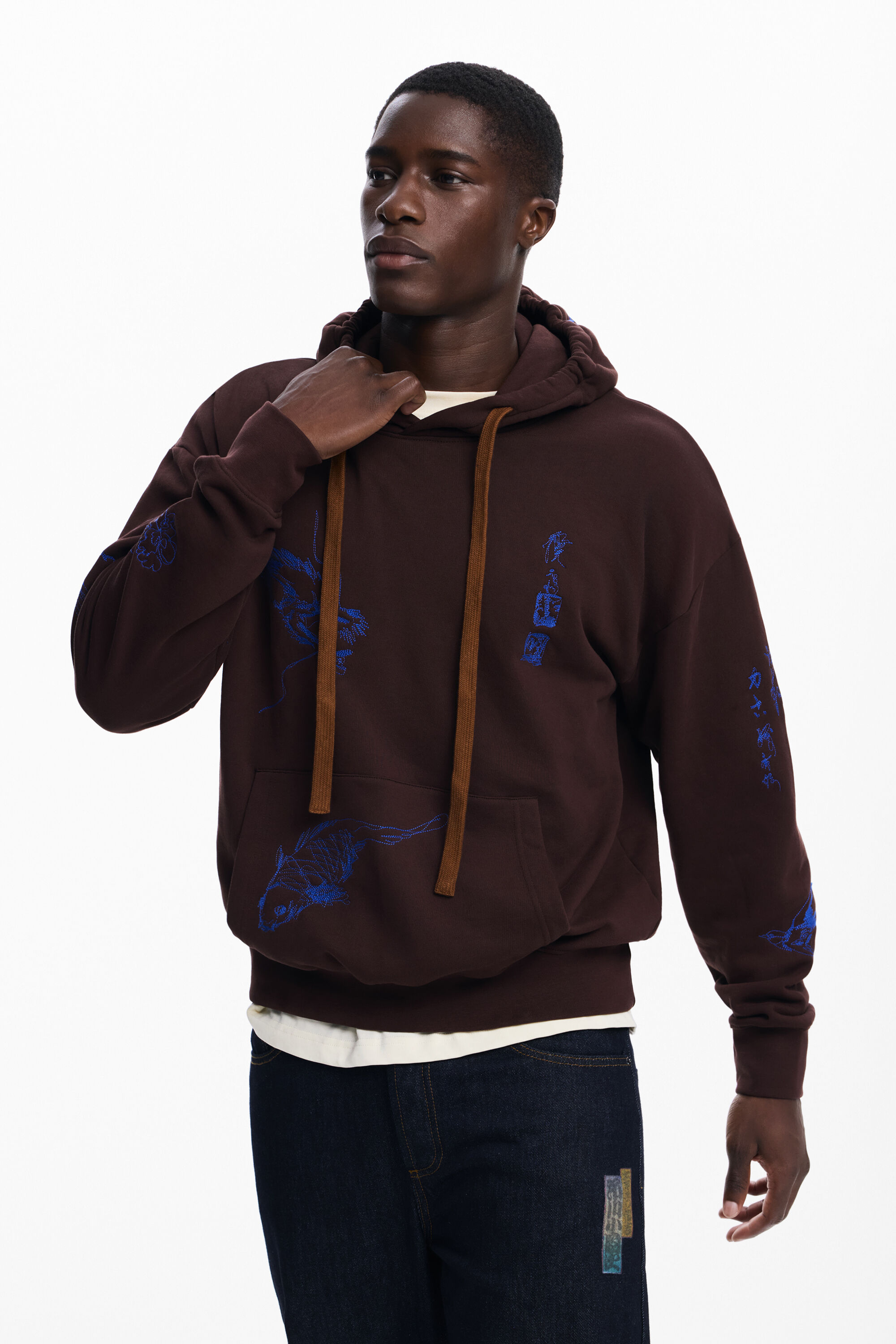 Desigual Sudadera con capucha dragón hombre