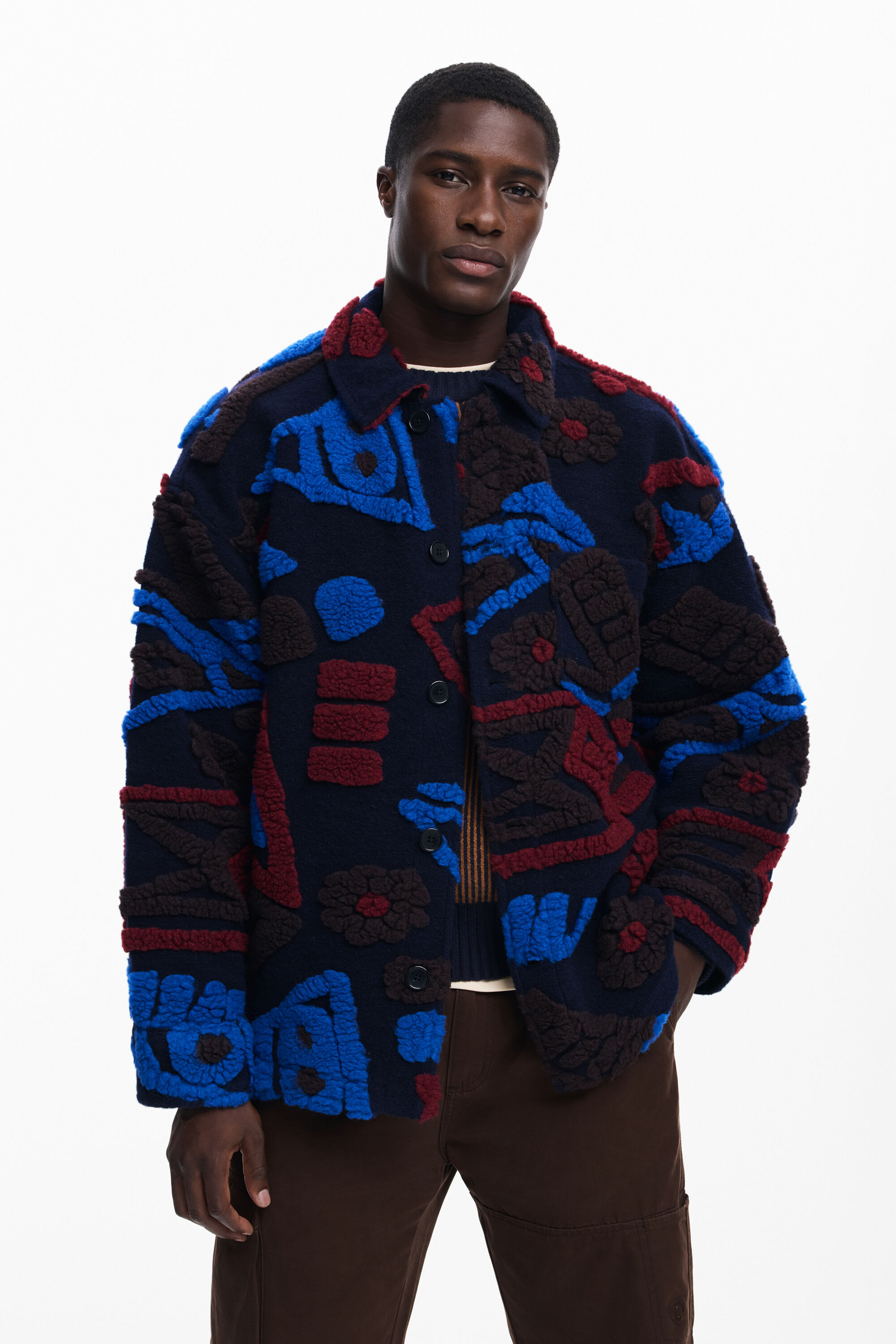 Desigual Chaqueta Étnica Relieves Hombre