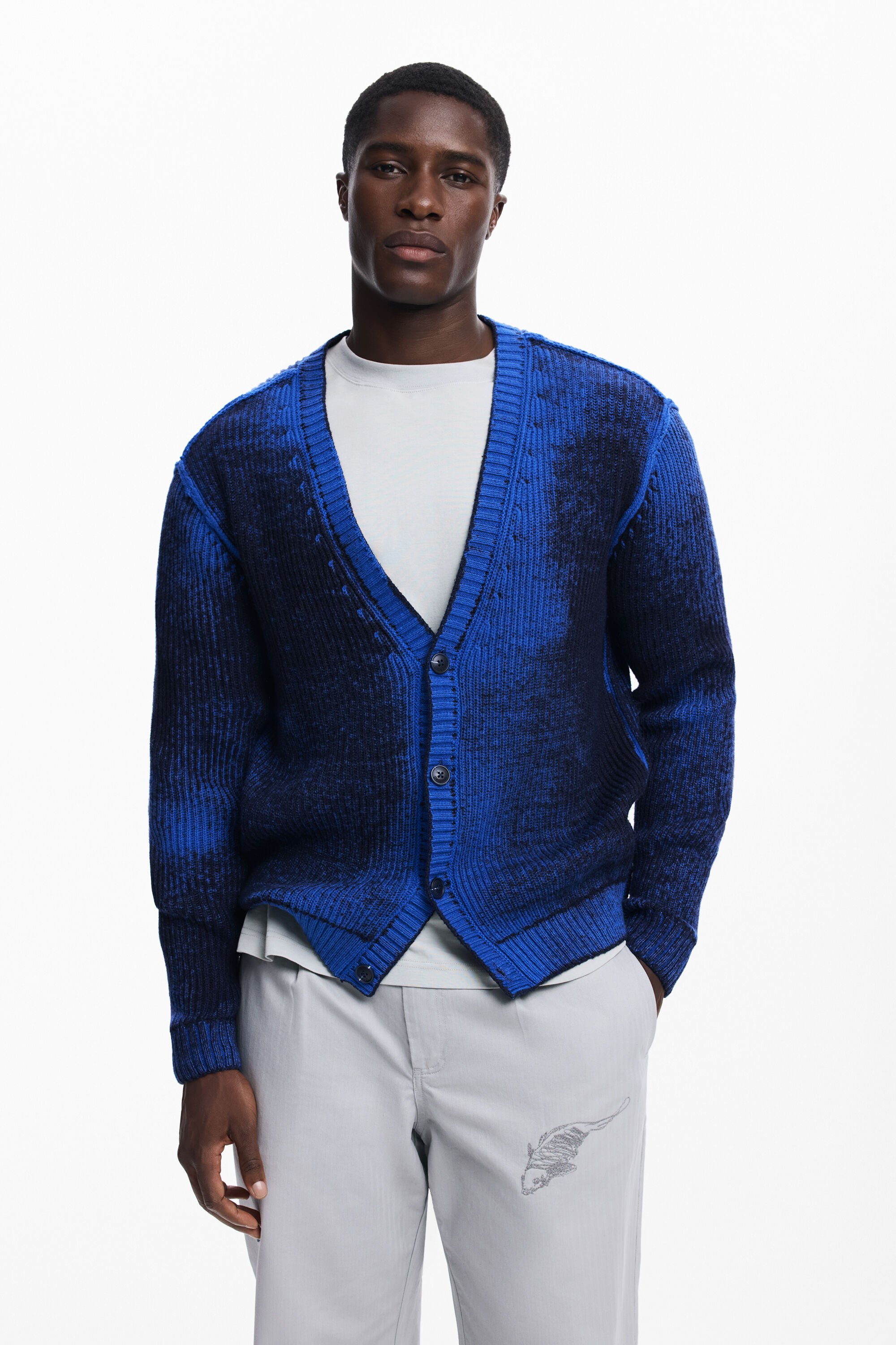 Desigual Jersey Cardigan Hombre