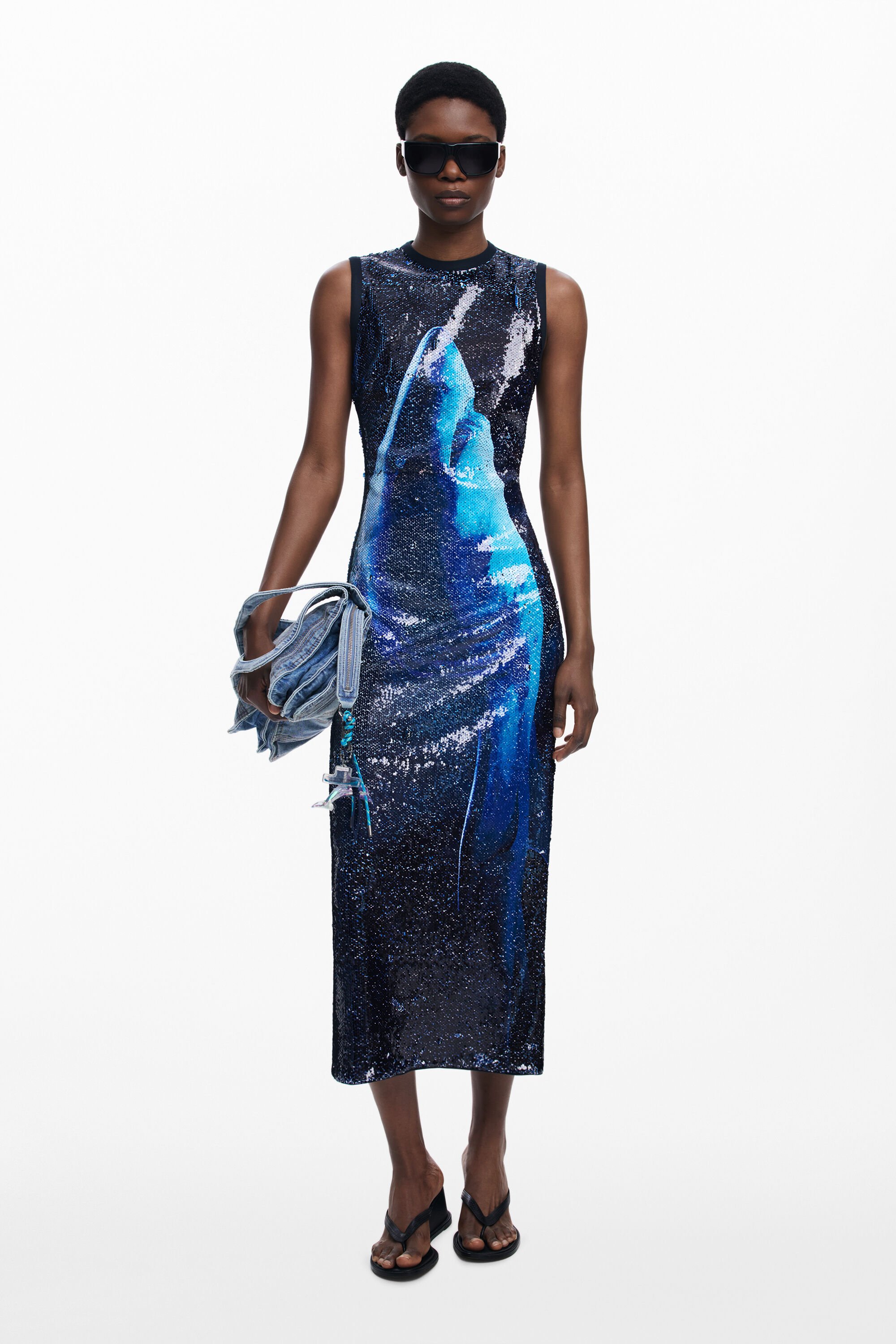 Desigual Vestido Reversible de Lentejuelas Botter