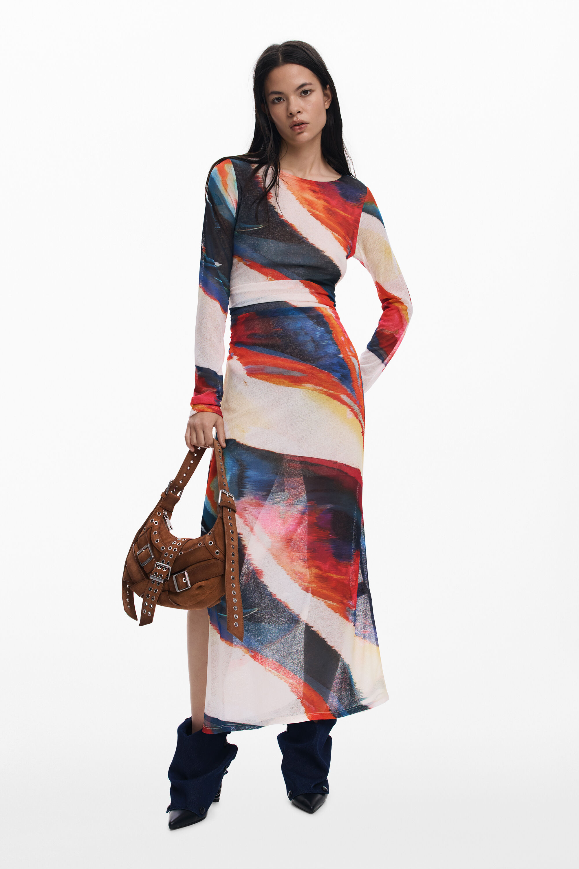 Desigual Vestido largo ondas