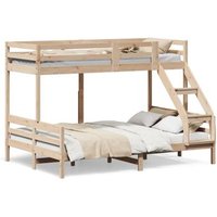 Litera de Madera Maciza de Pino Vidaxl 80x200/140x200 cm