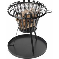 Brasero Cesta con Bandeja de Cenizas Redondo - Modelo Bb650 Perel