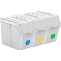 Set de 3 cubos de basura Keden Sortibox 60L para reciclado
