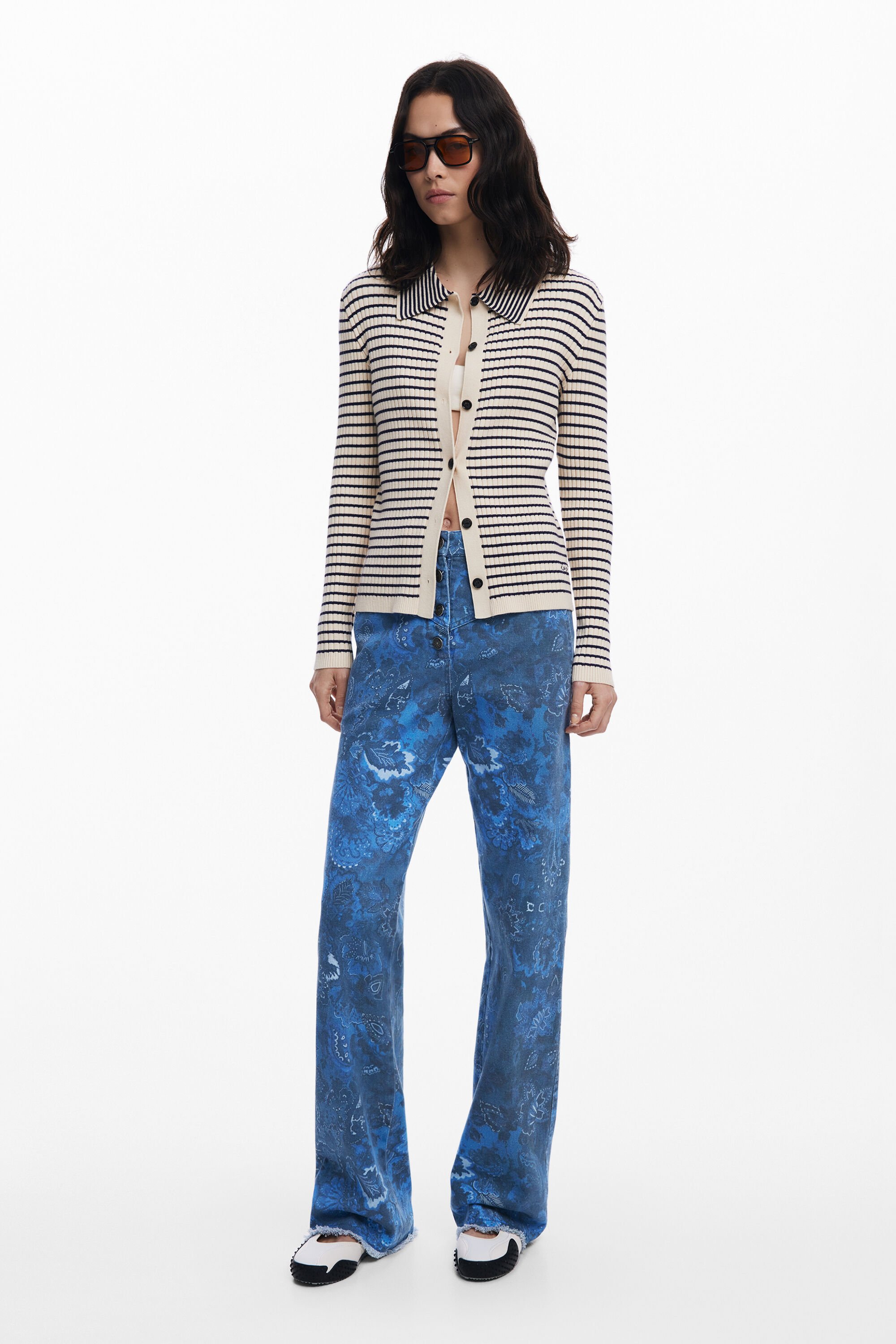 Desigual Pantalón sarga paisley para hombre