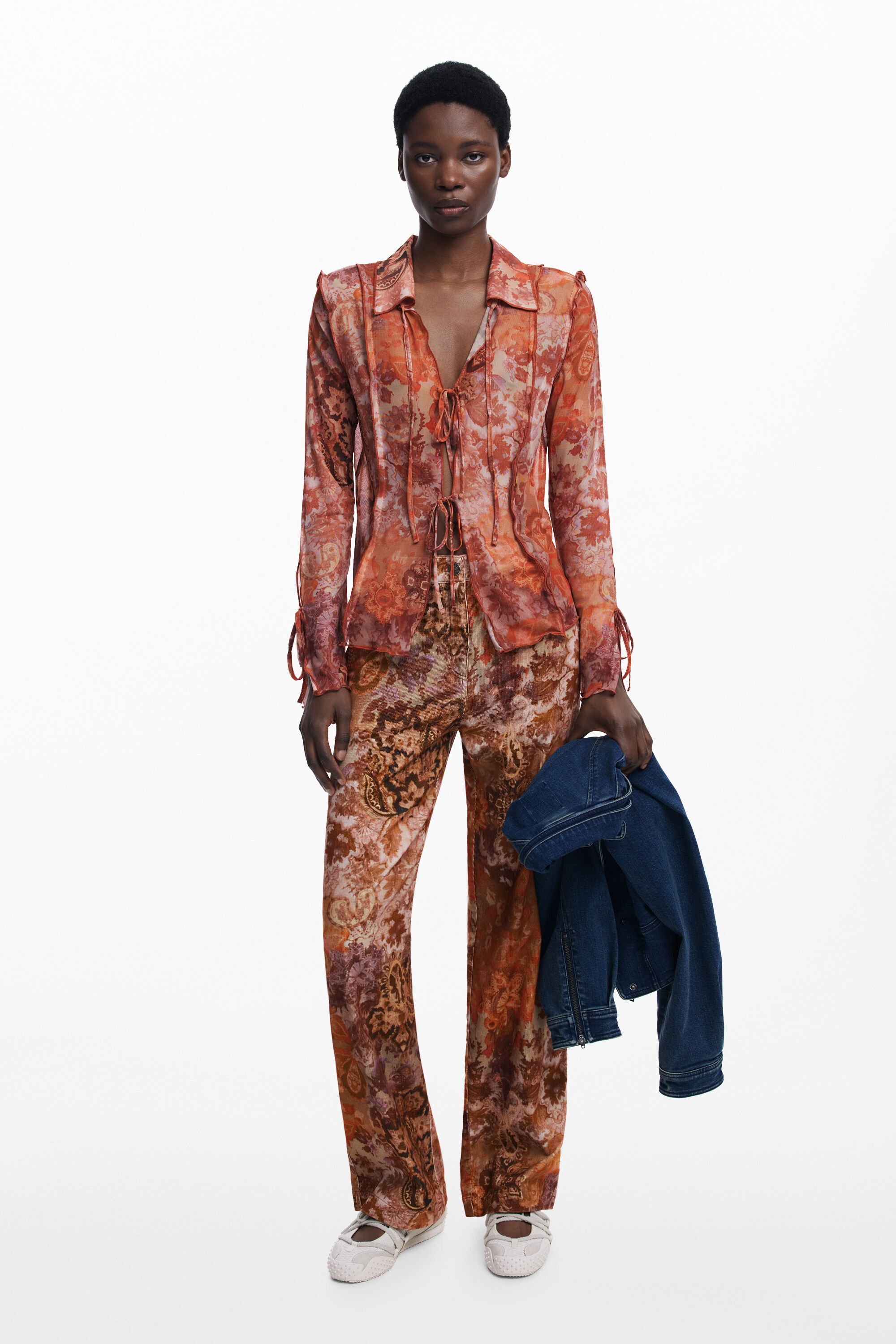 Desigual Pantalón Micropana Paisley Femenino