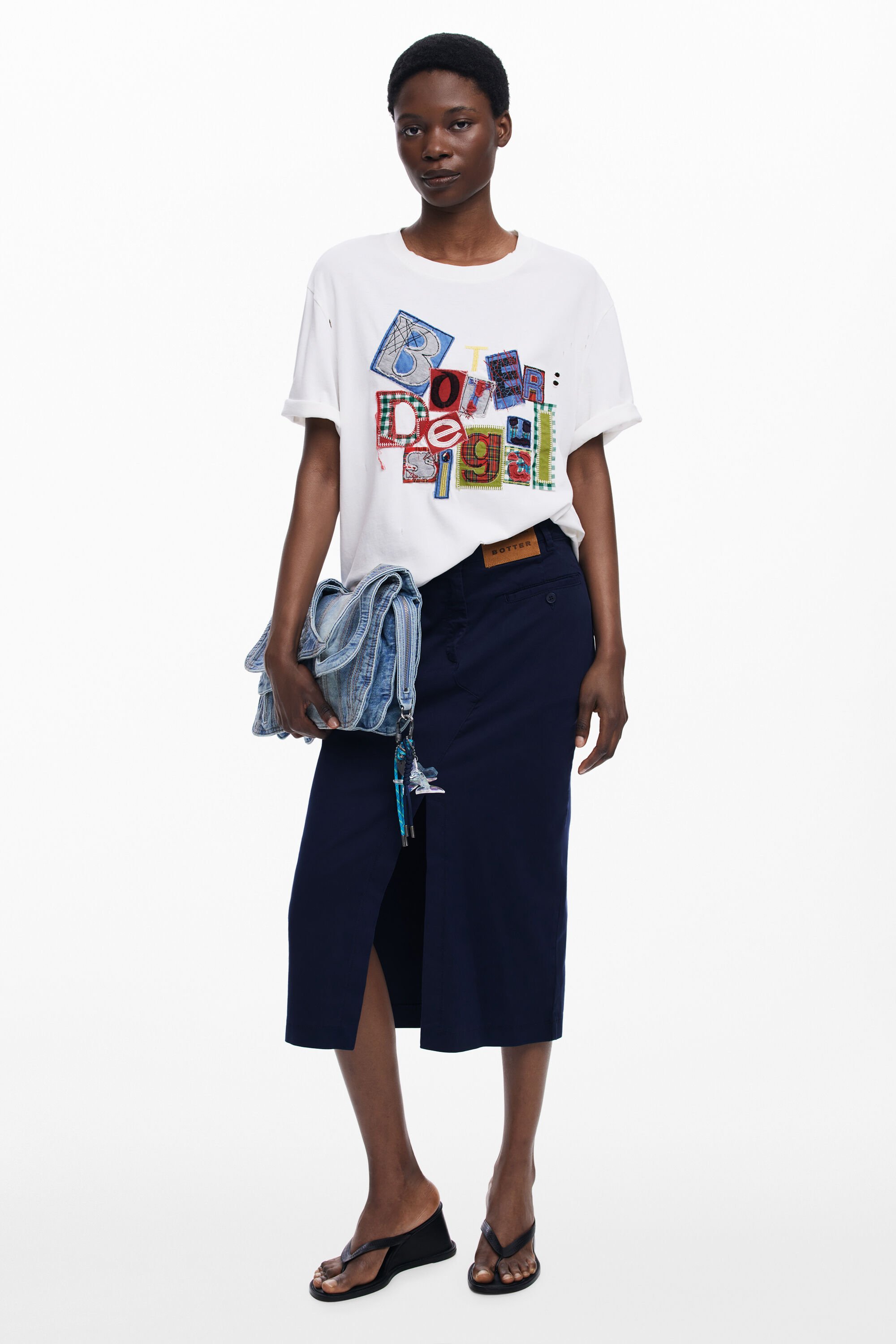 Desigual Camiseta manga corta con parche Botter para hombre