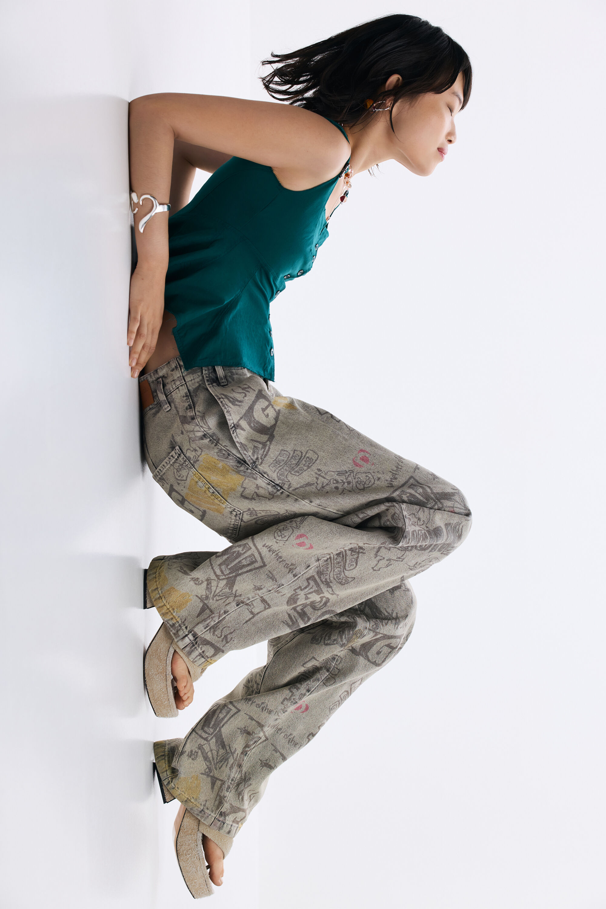 Desigual Pantalón vaquero lettering