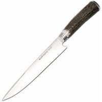 Cuchillo de Caza Muela Gaucho-20a, Hoja 20 cm, Mango de Asta de Ciervo, Casquillo Inox