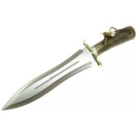 Cuchillo de caza Muela Podenquero Mova 26 cm con puño de ciervo y latón