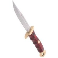 Cuchillo de Caza Muela Bowie Bw-10, Hoja 10 cm, Mango 9,5 cm, Madera prensada, Latón